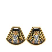 Pre-owned Metal earrings Hermès Vintage , Yellow , Dames