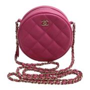 Pre-owned Leather shoulder-bags Chanel Vintage , Pink , Dames