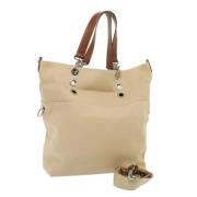 Pre-owned Canvas shoulder-bags Burberry Vintage , Beige , Dames