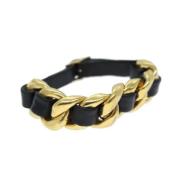 Pre-owned Metal bracelets Chanel Vintage , Yellow , Dames