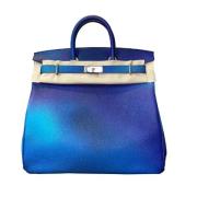 Pre-owned Leather handbags Hermès Vintage , Blue , Dames