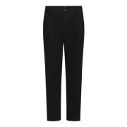 Zwarte Chino Broek Aw24 Incotex , Black , Heren