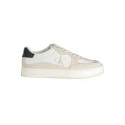 Witte polyester sneakers met logoprint Calvin Klein , White , Heren