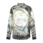 Gedrukt Shirt S-Gacy Diesel , Multicolor , Heren