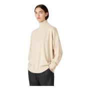 Geribbelde coltrui Massimo Alba , Beige , Dames