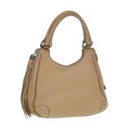 Pre-owned Leather handbags Chanel Vintage , Beige , Dames