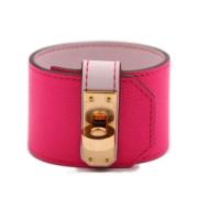 Pre-owned Leather bracelets Hermès Vintage , Pink , Dames