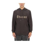 Logo Sweatshirt voor Mannen Études , Brown , Heren