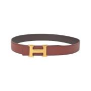 Pre-owned Leather belts Hermès Vintage , Brown , Heren