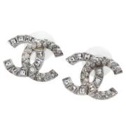 Pre-owned Metal earrings Chanel Vintage , Gray , Dames