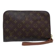 Pre-owned Canvas clutches Louis Vuitton Vintage , Brown , Dames