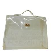 Pre-owned Canvas handbags Hermès Vintage , White , Dames