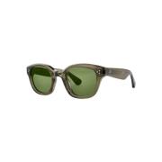 Kristalbruine Acetaat zonnebril Garrett Leight , Green , Unisex