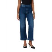 Wide Cut Cropped Jeans Guess , Blue , Dames