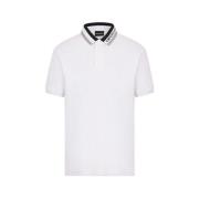 Monogram Polo Shirt Zwart Grijs Armani , White , Heren