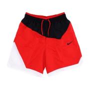 DNA Geweven Basketbalshorts Zwart/Rood/Wit Nike , Red , Heren