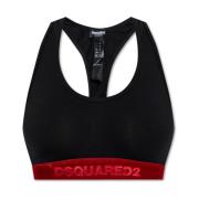 Logo Bra Dsquared2 , Black , Dames