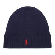 Koude Weer Hoed in Hunter Navy Polo Ralph Lauren , Blue , Heren