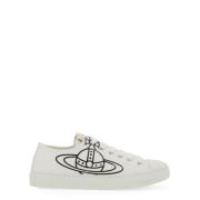 Orb Logo Lage Sneaker Vivienne Westwood , White , Dames