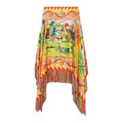 Asymmetrische rok met franjes Dolce & Gabbana , Multicolor , Dames