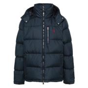 Navy Blauwe Gewatteerde Jas met Polo Pony Ralph Lauren , Blue , Heren