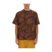 Bloemenprint T-shirt Stijlvol Comfortabel Katoen Etro , Multicolor , H...