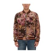 Bloemenprint Bomberjack Etro , Brown , Heren