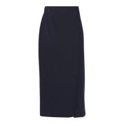 Midi fluwelen rok met voor split NIU , Blue , Dames