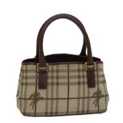 Pre-owned Canvas handbags Burberry Vintage , Brown , Dames