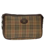 Pre-owned Canvas clutches Burberry Vintage , Beige , Dames