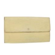 Pre-owned Leather wallets Louis Vuitton Vintage , Beige , Dames