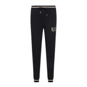 Zwarte trainingsbroek met gouden details Emporio Armani EA7 , Black , ...