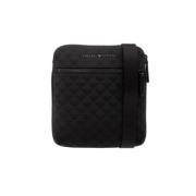 Zwarte Logoprint Rits Tas Armani , Black , Heren