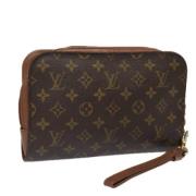 Pre-owned Canvas clutches Louis Vuitton Vintage , Brown , Dames