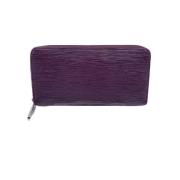 Pre-owned Leather wallets Louis Vuitton Vintage , Purple , Dames