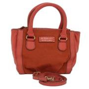 Pre-owned Canvas handbags Burberry Vintage , Red , Dames