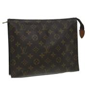 Pre-owned Canvas pouches Louis Vuitton Vintage , Brown , Dames