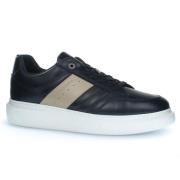 Blauwe Heren Sneakers Stijlvol Model Harmont & Blaine , Blue , Heren