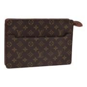 Pre-owned Canvas clutches Louis Vuitton Vintage , Brown , Dames