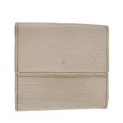 Pre-owned Leather wallets Louis Vuitton Vintage , Beige , Dames