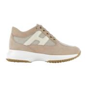 Interactieve Stijlvolle Sneakers Hogan , Beige , Dames