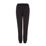 Zwarte dames sweatpants met voorlogo Emporio Armani EA7 , Black , Dame...