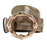 Pre-owned Leather belts Gucci Vintage , Beige , Dames