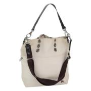 Pre-owned Canvas shoulder-bags Burberry Vintage , White , Dames