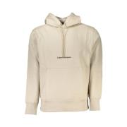 Beige Fleece-gevoerde Hoodie - Tijdloos Comfort Calvin Klein , Beige ,...