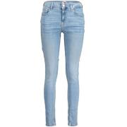 Blauwe Katoenen Jeans met Was Effect Tommy Hilfiger , Blue , Dames