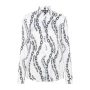 Witte Overhemd Elegante Stijl Versace Jeans Couture , White , Dames