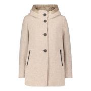 Wollen jas met capuchon Gil Bret , Beige , Dames