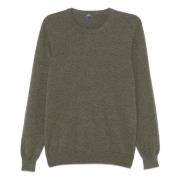 Luxe Cashmere Crew-Neck Gebreide kleding Fedeli , Green , Heren