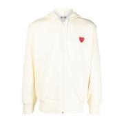 Play Zip Hoodie Comme des Garçons Play , Beige , Heren